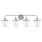 Designers Fountain Jaxon 33in 4-Light Brushed Nickel Industrial Indoor Vanity Light with Clear Seedy Glass Shades 90604-BN - alternate 1
